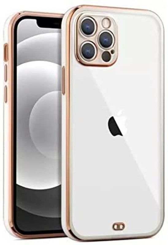 Urban Tech Back Cover for Apple Iphone 12 Pro Max |Electroplated Silicon Golden Plating Crystal Clear Case |  (White, Grip Case, Pack of: 1)