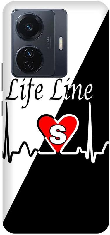 FRONK Back Cover for vivo T1 Pro 5G, V2151, S, NAME, LETTER, ALPHABET, LIFELINE  (Black, Hard Case, Pack of: 1)