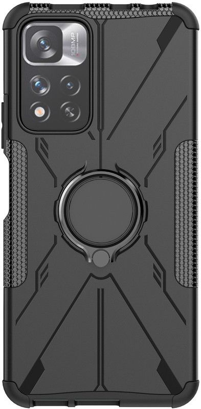 RUNICHA Back Cover for Redmi Note 11 Pro 5G, Mi Redmi Note 11 Pro 5G  (Black, Shock Proof, Pack of: 1)