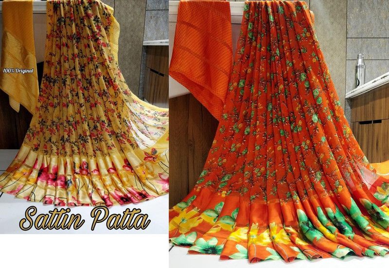 Maheshwari Georgette Saree  (Pack of 2, Multicolor)