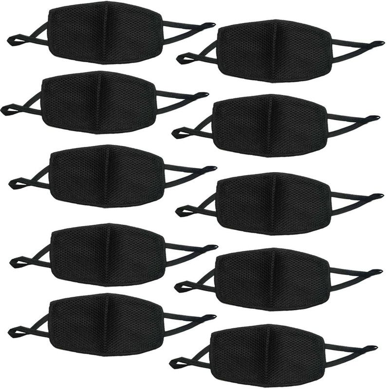 Herbal Aid BLK_HLF_POLUTON_MSK_ST10_20  (Free Size, Pack of 10)