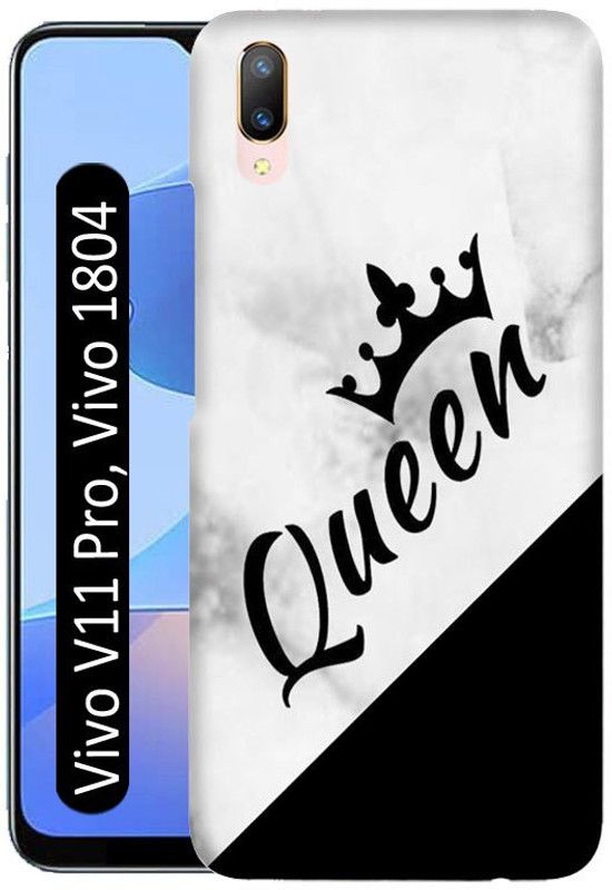 Crafto Rama Back Cover for Vivo V11 Pro  (Black, White, Pack of: 1)