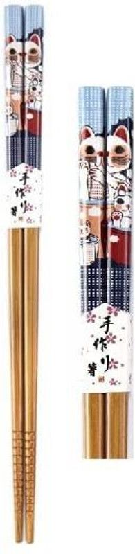 ERIEN Eating Bamboo Korean, Japanese, Chinese Chopstick  (Brown Pack of 2)