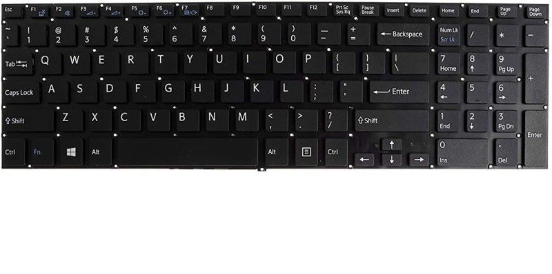 SellZone Laptop Keyboard For Sony SVF1532GSAW Black Internal Laptop Keyboard  (Black)