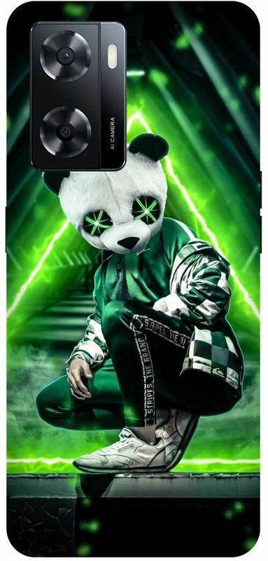 Dimora Back Cover for realme narzo 50 5G, NEONTRAPBOY PANDA MARSHMELLODJEDM MUSICSMILEY BOY  (Green, Hard Case, Pack of: 1)