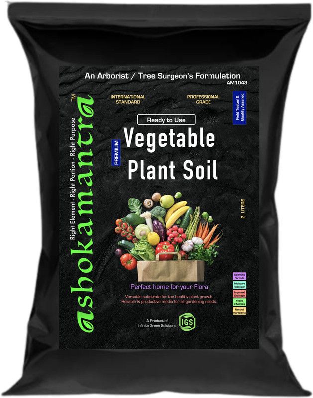 ashokamantra Organic vegetable Soil ,vegetable soil for veggies growing Potting Mixture  (2 L, Powder)