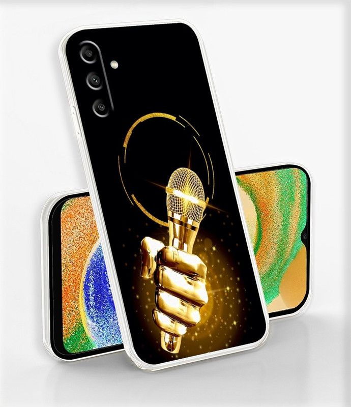 mobom Back Cover for Samsung Galaxy A04s  (Black, Gold, Silicon, Pack of: 1)