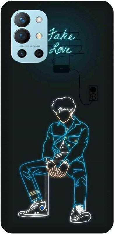FRONK Back Cover for OnePlus 9R 5G, LE2101, FAKE, LOVE, MASK, BOY  (Blue, Hard Case, Pack of: 1)