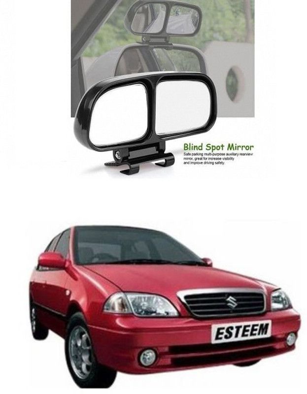 PRTEK Manual Remote Blind Spot Mirror For Maruti Suzuki Esteem  (Center)