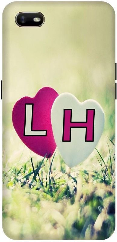 JUGGA Back Cover for OPPO A1K, CPH1923, L LOVES H NAME,L NAME, H LETTER, ALPHABET,L LOVE H NAME  (Green, Hard Case, Pack of: 1)