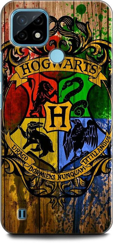 WallCraft Back Cover for Realme C21, RMX3201 HARRY POTTER, HOGWARTS, HOGWARTS LOGO, HOGWARTS EMBLEM  (Multicolor, Dual Protection, Pack of: 1)