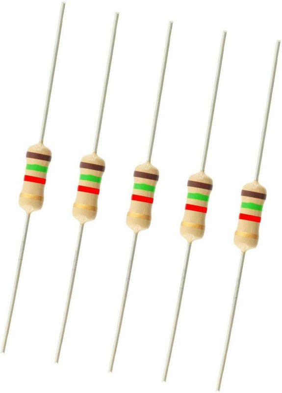 INVENTO 250Pcs 2K2 2.2KOhmCarbon FilmResistor 1/4 W Resistance 0.25Watt 250mW 5%Toleance Automotive Electronic Hobby Kit