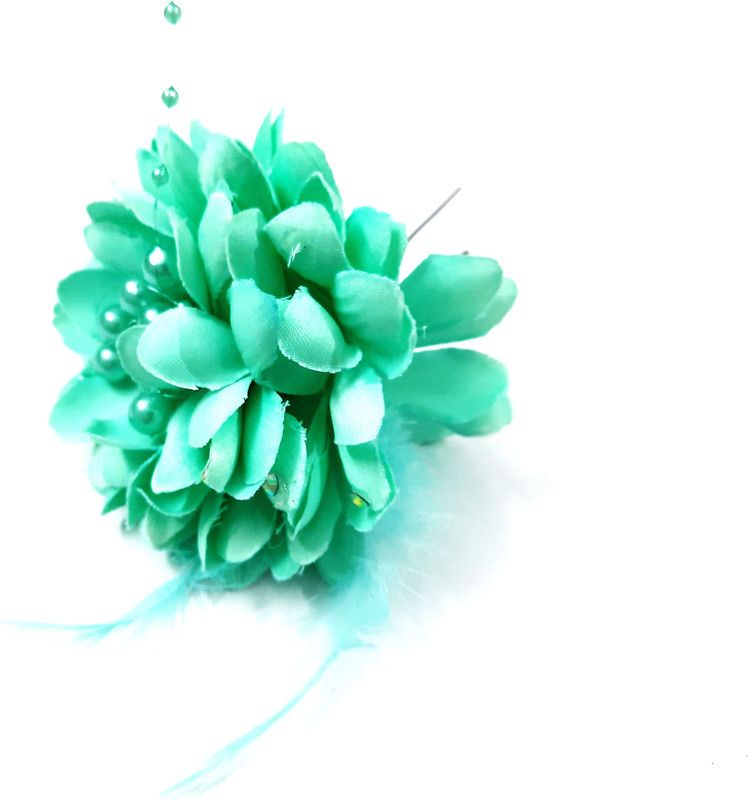 DRESSED UP DIVAS gorgeous sunflower for women and girls Hair Pin  (Green)