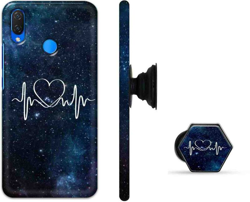 Deltavo Back Cover for Huawei Nova 3i  (Blue, White, Cases with Holder, Pack of: 2)