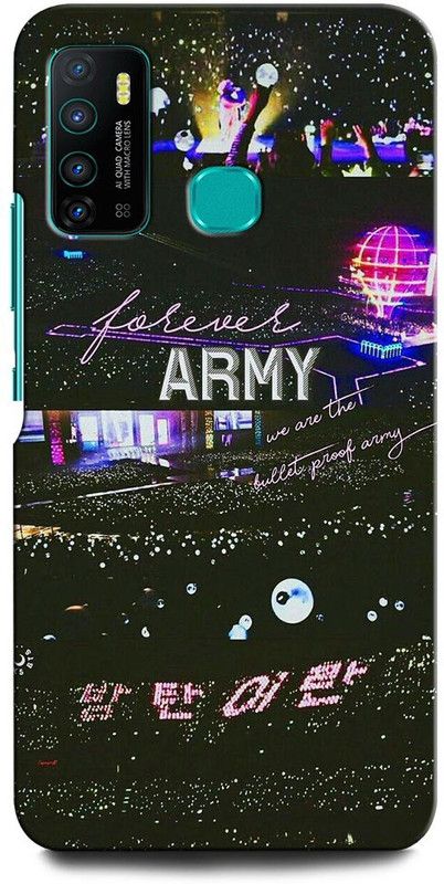 GRAFIQE Back Cover for Infinix Hot 9 BTS X ARMYJUNGSHOOK, KOREAN, HEARTBEAT, BTS, BEAT  (Multicolor, Shock Proof, Pack of: 1)