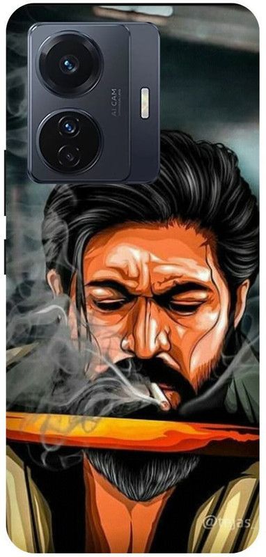 FRONK Back Cover for vivo T1 Pro 5G, V2151, YASH, KGF, KGF2, SOUTH, ACTOR, HERO  (Black, Hard Case, Pack of: 1)