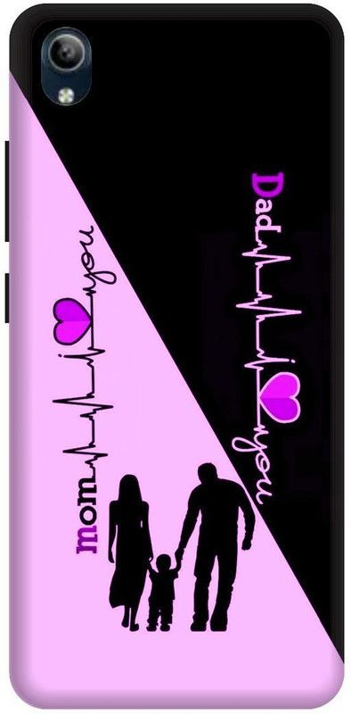 PHONE WALEY.COM Back Cover for VIVO Y91i , VIVO 1820 ,love mom ded, Mom and Dad Printed Back Cover  (Pink, Hard Case, Pack of: 1)