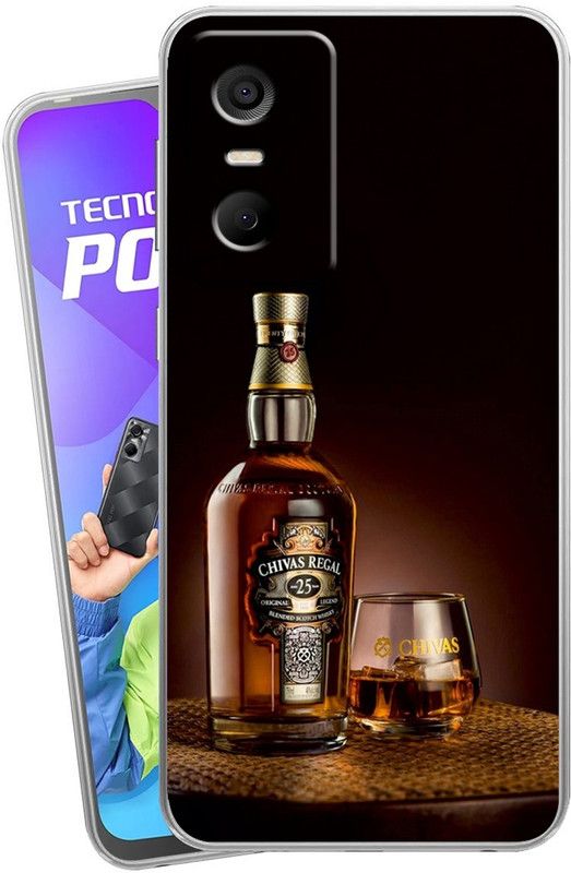 Mitvaa Back Cover for Tecno Pop 6 Pro  (Black, Brown, Silicon, Pack of: 1)