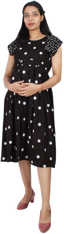 Women Maternity/Nursing Nighty  (Black)