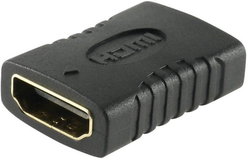 TERABYTE HDMI Adapter 0.05 m hdmi joiner hdmi female to female coupler  (Compatible with tv, laptop, computer, cctv, projector, Black)