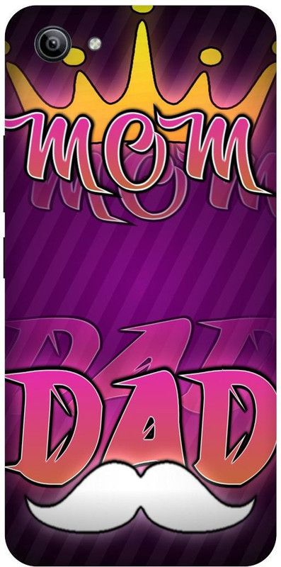THE NARAYANA COLLECTIONS Back Cover for VIVO Y81i- 1812-MOM,DAD,KING,CROWN,LOVE,MAA,PAPA  (Multicolor, Hard Case, Pack of: 1)