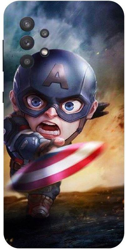 THE NARAYANA COLLECTIONS Back Cover for SAMSUNG GALAXY A32-CAPTAIN,AMERICA,SUIT,SHIELD,AVENGERS  (Multicolor, Hard Case, Pack of: 1)