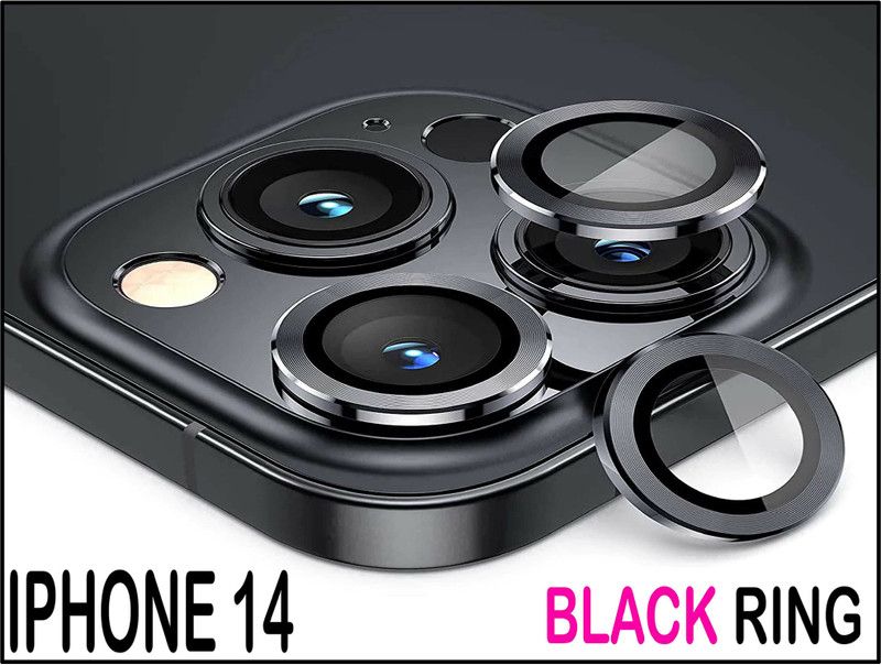 TWUAOP Back Camera Lens Ring Guard Protector for APPLE IPHONE 14 (BLACK COLOUR)  (Pack of: 1)