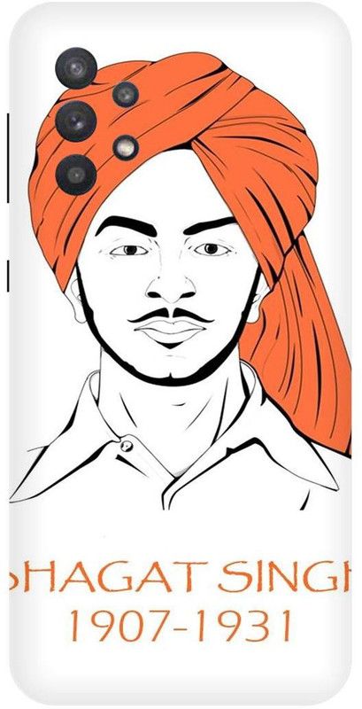 THE NARAYANA COLLECTIONS Back Cover for SAMSUNG GALAXY A32-BHAGAT,SINGH,SHAHID,JATT,PUNJABI  (Multicolor, Hard Case, Pack of: 1)