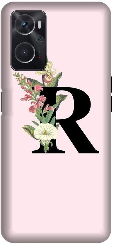 PHONE WALEY.COM Back Cover for OPPO A76 , CPH2375 , R letter,R name R word , Printed Back Cover  (Pink, Hard Case, Pack of: 1)