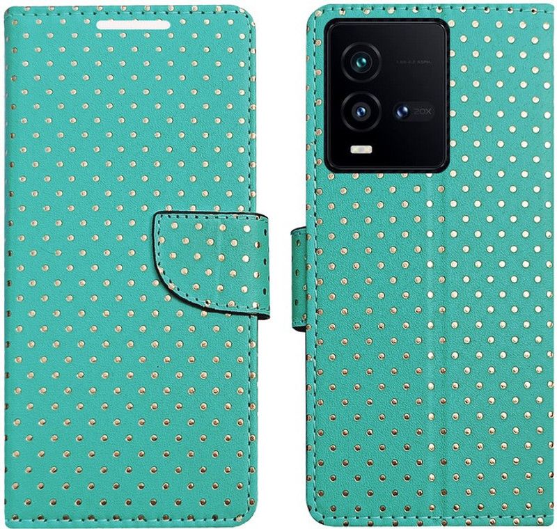 MyFlips Flip Cover for IQOO 9T 5G  (Green, Pack of: 1)