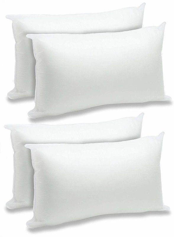 Ventero Cotton Cotton Microfiber Bedroom Pillows Size 16 x 24 Inch Set ( Bed/Sleeping Pillow Pack of 4  (White)