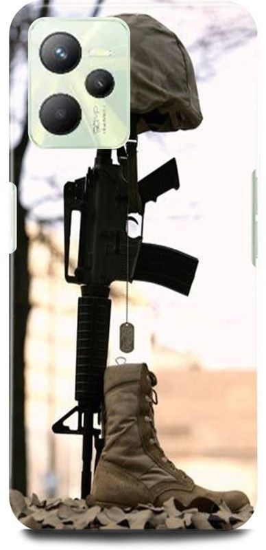 play fast Back Cover for Realme C35, RMX3511 GUN, M416, INDIAN, ARMY, SOLDIER  (White, Hard Case)