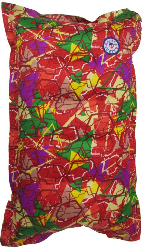 Shree India Rubber/Latex PRINTED Air Pillow Pack of 1  (Red)