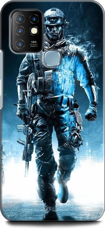 WallCraft Back Cover for Infinix Hot 10 ARMY, SOLDIER, COUNTER STRICK, CALL OF DUTY  (Multicolor, Dual Protection, Pack of: 1)