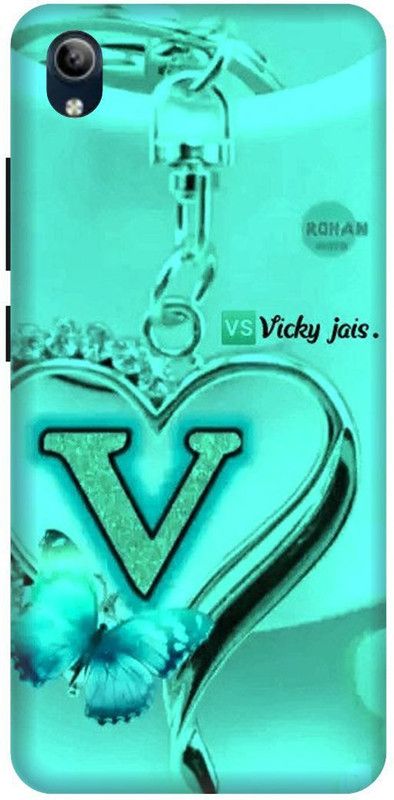 PHONE WALEY.COM Back Cover for VIVO Y91i , VIVO 1820 ,V letter,V name V word , Printed Back Cover  (Blue, Hard Case, Pack of: 1)