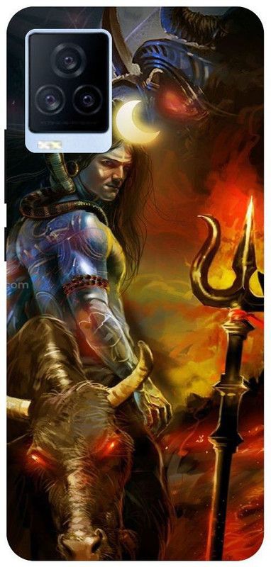THE NARAYANA COLLECTIONS Back Cover for IQOO 7- V2049A-SHIV,MAHADEV,AGHORI,BABA,ANGRY  (Multicolor, Hard Case, Pack of: 1)