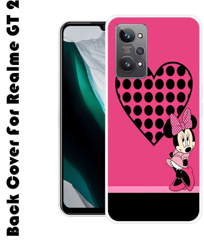 BAGRA Back Cover for Realme GT 2  (Black, Pink, Grip Case, Silicon, Pack of: 1)