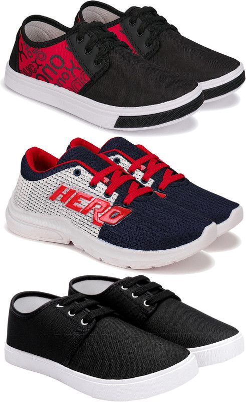 Lace Sneakers For Boys & Girls  (Multicolor)