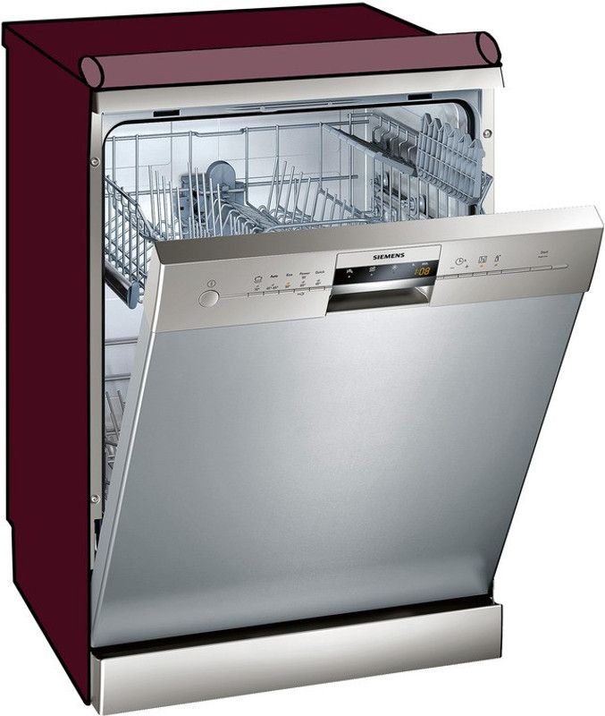 KVAR Dishwasher Cover  (Width: 24 cm, Maroon)