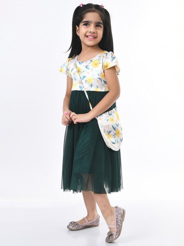 Girls Party(Festive) Dress Slingbag  (Green)