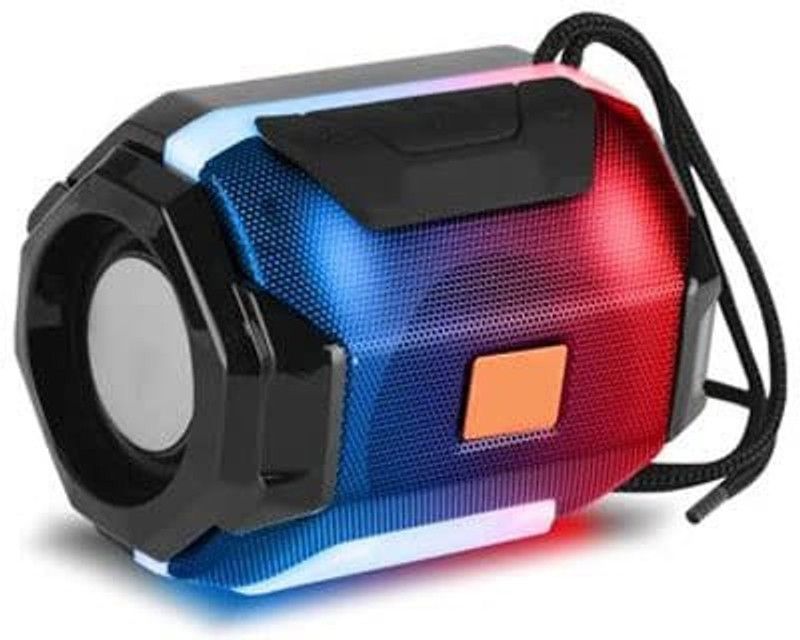 Worricow New LED Lights Bluetooth Speaker Hi-Bass Sound,Aux,SD Card Calling Support 10 W Bluetooth Speaker  (Black, Stereo Channel)