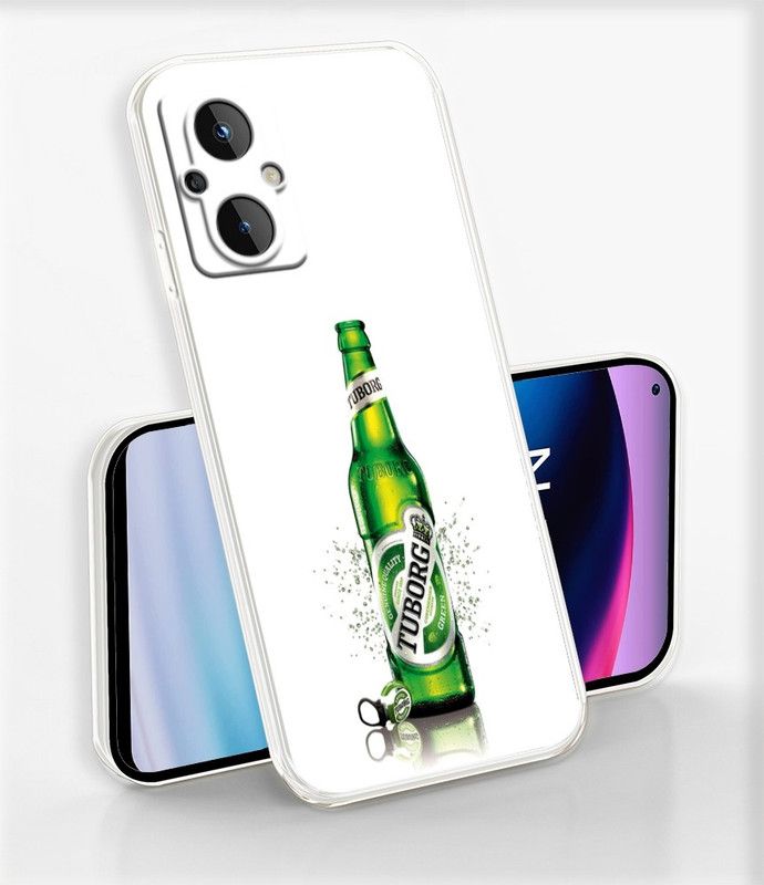 mobom Back Cover for OnePlus Nord N20 5G  (White, Green, Silicon, Pack of: 1)
