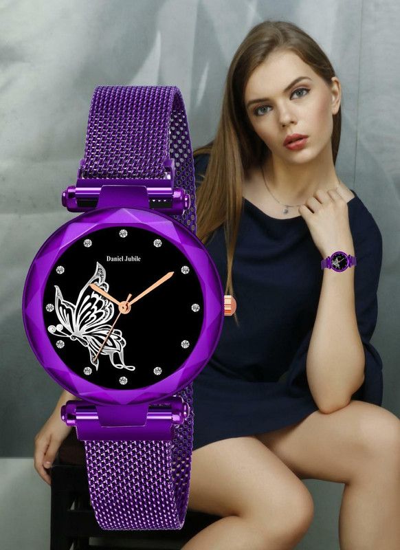 Analog Watch - For Women numerical purple