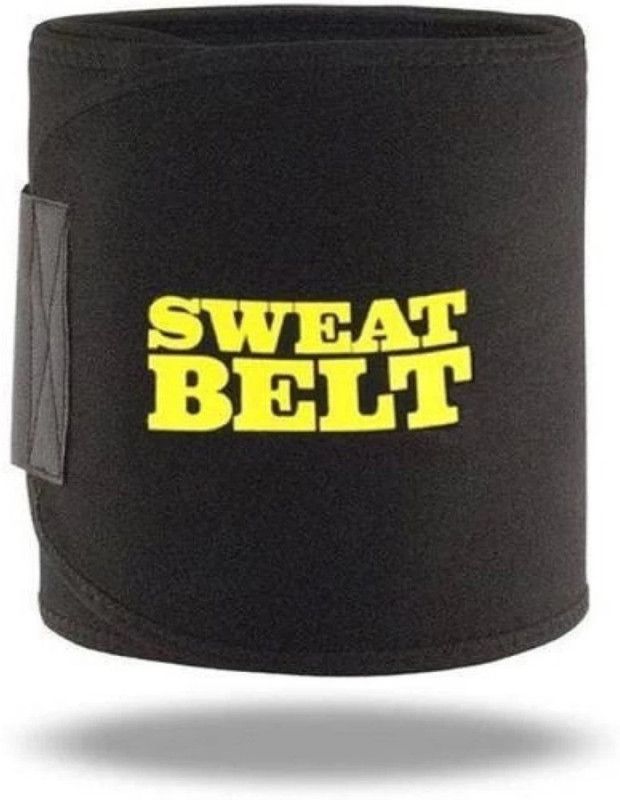 MADE IN BHARAT Sauna Sweat Belt for gym reduce weight Unisex Free Size 2 pc Slimming Belt  (Black)