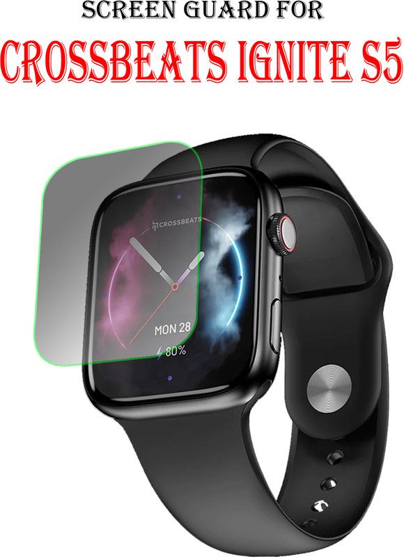 EJZATI Edge To Edge Screen Guard for CROSSBEATS IGNITE S5 SMARTWATCH  (Pack of 1)