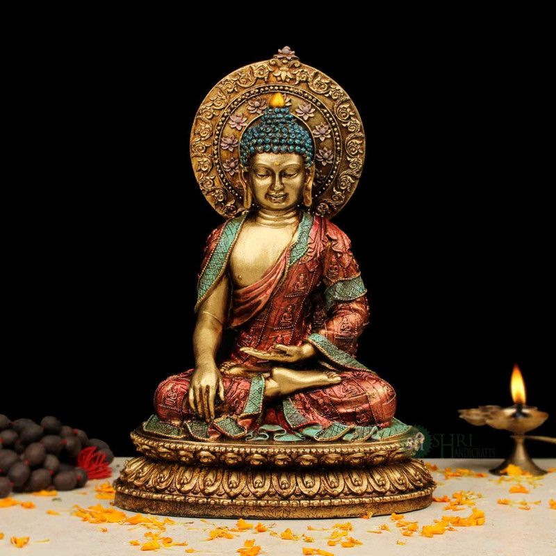 Indicast SN-107C Decorative Showpiece - 25 cm  (Polyresin, Gold)