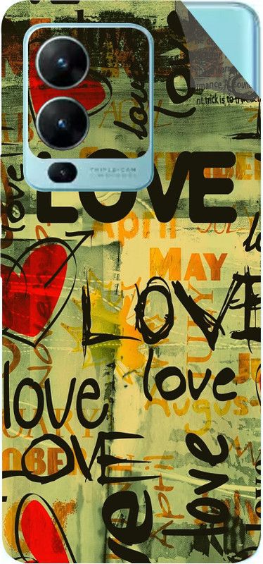 AsSkin Vivo V25 Pro, vivo v25 pro, Vivo Mobile Skin  (Ultra Super Love Text With High Matte Finish .Skin..)