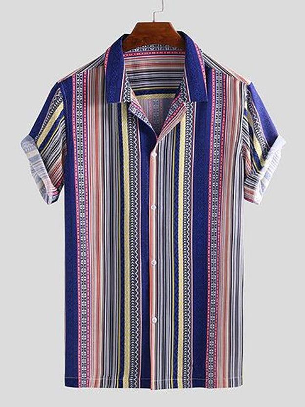 Unstitched Cotton Blend Shirt Fabric Chevron/Zig Zag