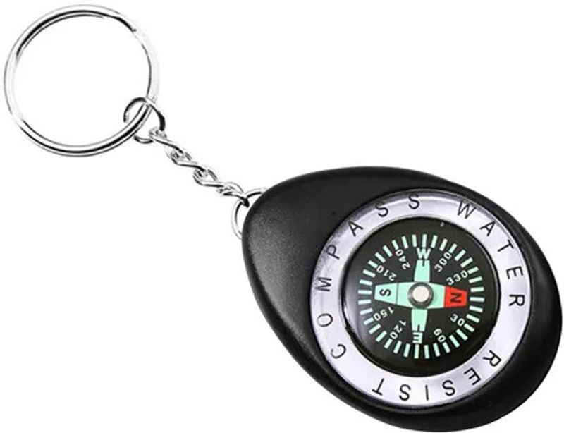 DEZIINE Magnetic Compass Oval Shape Navigation Keychain Compass Drafting Compass Set  (Number of 1)