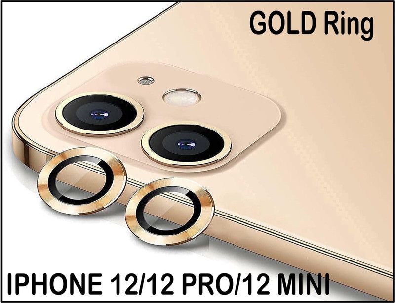 TWUAOP Back Camera Lens Ring Guard Protector for IPHONE 12/12 PRO/12 MINI (GOLD COLOUR)  (Pack of: 1)